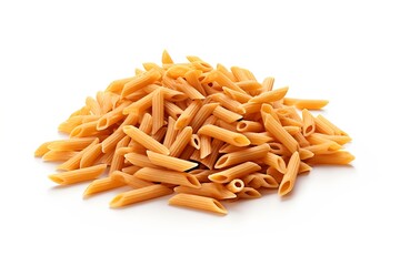 Fototapeta premium Generative AI : Penne rigate pasta isolated on transparent or white background