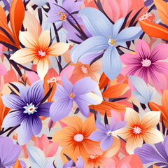 Obraz premium Abstract background of flowers. Floral nature, spring, flowers and petals, vector illustration of plant ecology 