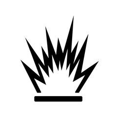 Explosion icon. Silhouette, black, explosion icon. Vector icon
