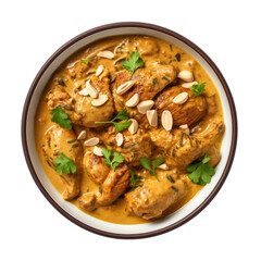 Fototapeta premium Chicken Korma isolated on transparent background