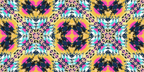 Geometric ethnic oriental ikat pattern traditional Design.Geometric ethnic oriental pattern traditional Design for background,carpet,wallpaper,clothing,wrapping,fabric,embroidery style.wave.line.Eps10