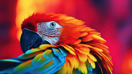 Obraz premium Bird, Beautiful Macaw feathers.