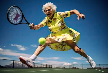Fotobehang Senior tennis player © jambulart