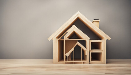 Obraz na płótnie Canvas House Insulation Concept with Copy Space