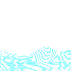 Obraz premium Futuristic Wave Line Footer