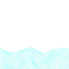 Futuristic Wave Line Footer