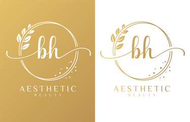 Letter B Beauty Logo with Flourish Ornament