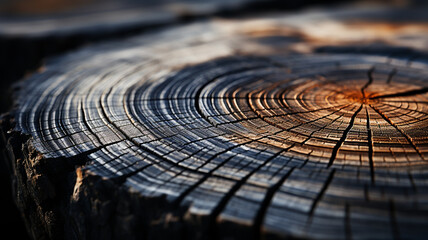 wood cut tree trunk