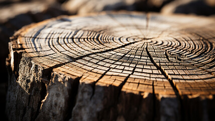 wood cut tree trunk