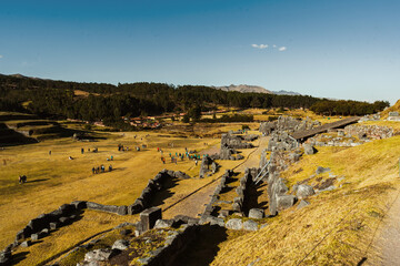 ruins of ancient inca cities close to Cusco