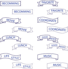 Set vintage graphic. Ribbon, flag, board with text Craft Beer. Isolated vintage old school set ribbon banner. Vector Illustration