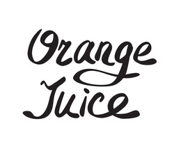Orange juice lettering, calligraphy 