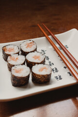 asian food concept salmon maki sushi