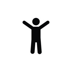 people hands up vector icon man with raised arms hands 