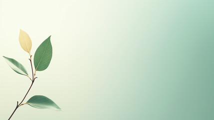 minimal background with leaf plant. Generative Ai.
