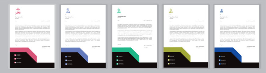 New Corporate And Creative Professional Business Elegant,Modern letterhead template design in minimalist style a4
