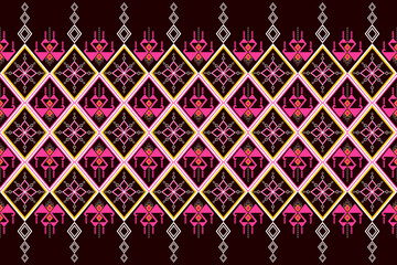 Geometric ethnic pattern Oriental traditional design for background,carpet,wallpaper,clothing,wrapping,fabric,Vector illustration.