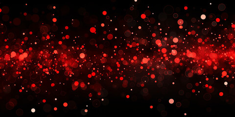 red dots pattern, black background.