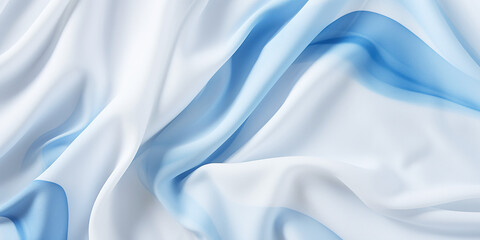 Obraz premium blue satin background. Generative Ai.