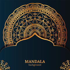 Luxury mandala background with golden arabesque pattern arabic islamic design	