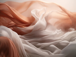 Obraz premium A Mocha and Cream Themed Wavy Silk Backdrop