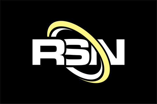 RSN creative letter logo design vector icon illustration