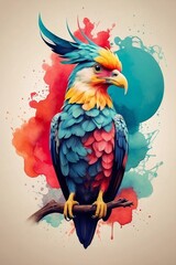 illustration of a parrot AI Generated
