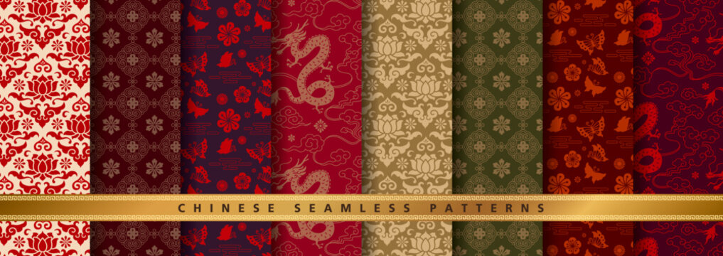 中華柄パターンセット4