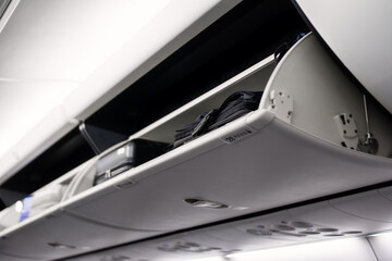 Overhead Luggage Compartment on Airplane