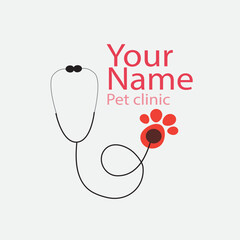 pet clinic, pet healthcare, veterinary logo