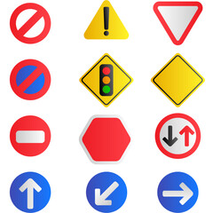 Traffic sign icons