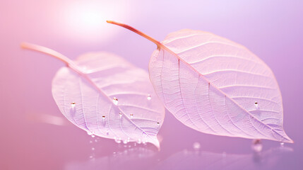  a couple of white leaves sitting on top of a table.  generative ai