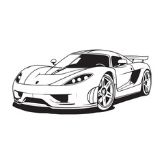 Sport car image vector isolated on white