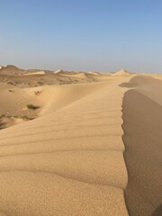 Sand dunes in the desert