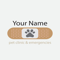 Creative medical pet shop logo design vector concept illustration idea