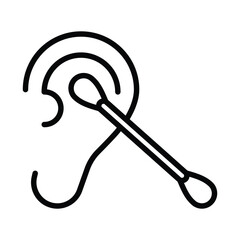 Ear cleaner stick icon vector on trendy design