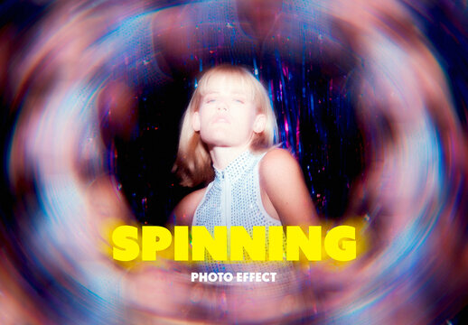 Spinning Blur Photo Effect Mockup