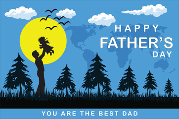 World Father's Day Vector: Celebrating Fatherhood Worldwide
