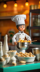 A Chef Doll With A Mixing Bowl  , Background Image, Best Phone Wallpapers