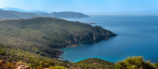 Landscape with Capo Rosso, Corsica island, France