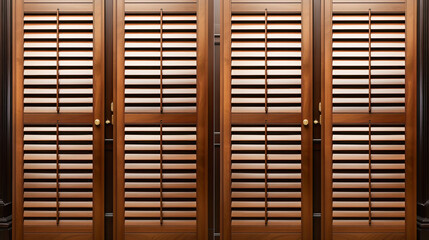 Exotic wooden shutter