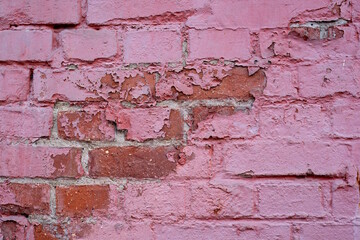 Paint peeling off an old wall