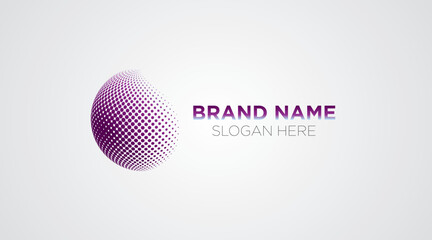 Creative abstract digital sphere technology vector logo design template element. Web Network Internet business Logotype concept circle icon.