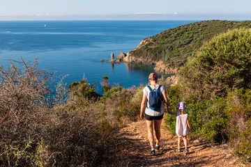 Fotobehang Landscape with Capo Rosso, Corsica island, France © hajdar
