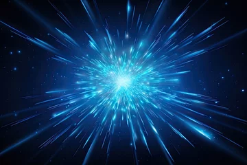 Fotobehang blue star burst animation for background © SUPHANSA