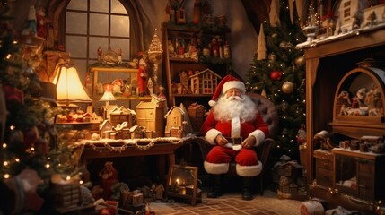 Christmas Santa Claus Gift Winter Snow - obrazy, fototapety, plakaty