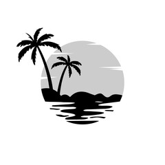 beach logo design vector,editable and resizable EPS 10