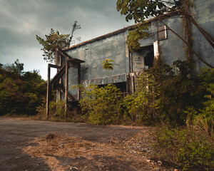 old abandoned military building