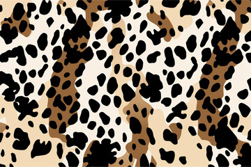 Fototapeta premium The illustration pattern of the leopard fur background. The animal printed texture. Generative AI.