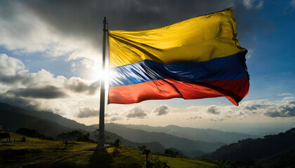 Colombia flag patriotic sense